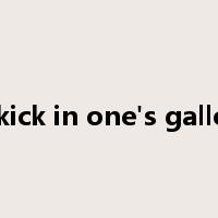 a kick in one's gallop是什么意思