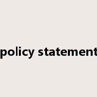 policy statement是什么意思