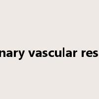 pulmonary vascular resistance是什么意思