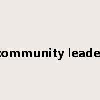 community leader是什么意思