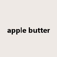apple butter是什么意思