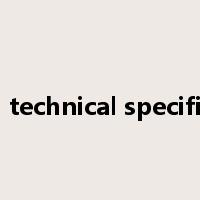 general technical specifications是什么意思