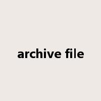 archive file是什么意思