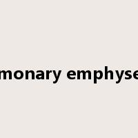 pulmonary emphysema是什么意思