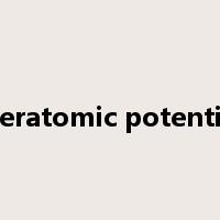 Interatomic potentials是什么意思