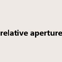 relative aperture是什么意思