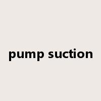pump suction是什么意思