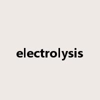 electrolysis是什么意思