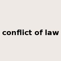 conflict of law是什么意思