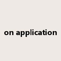 on application是什么意思