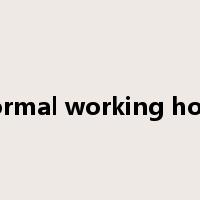 normal working hour是什么意思