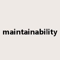 maintainability是什么意思