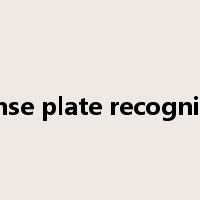 license plate recognition是什么意思