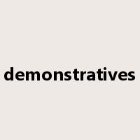 demonstratives是什么意思