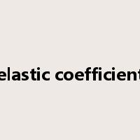 elastic coefficient是什么意思
