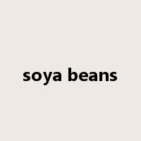 soya beans是什么意思
