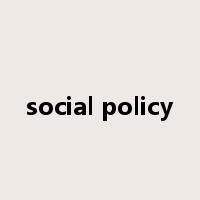 social policy是什么意思