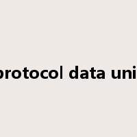 protocol data unit是什么意思
