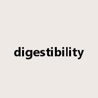 digestibility是什么意思