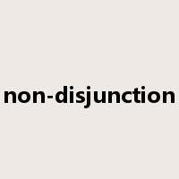 non-disjunction是什么意思