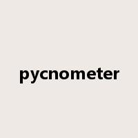 pycnometer是什么意思