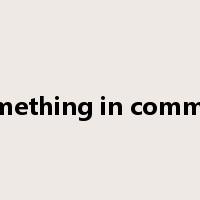 something in common是什么意思