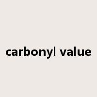 carbonyl value是什么意思