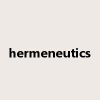 hermeneutics是什么意思