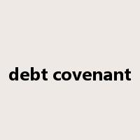 debt covenant是什么意思
