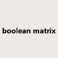 boolean matrix是什么意思