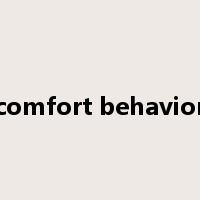 comfort behavior是什么意思