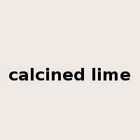 calcined lime是什么意思