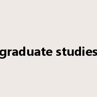graduate studies是什么意思
