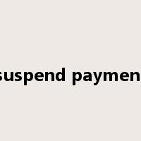 suspend payment是什么意思