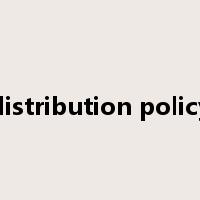distribution policy是什么意思