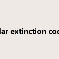 molecular extinction coefficient是什么意思