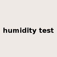 humidity test是什么意思
