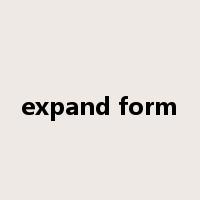expand form是什么意思