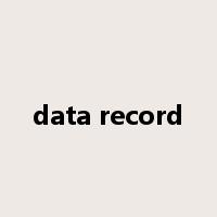 data record是什么意思