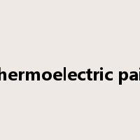 thermoelectric pair是什么意思