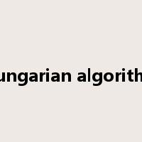 Hungarian algorithm是什么意思