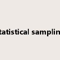 statistical sampling是什么意思