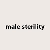 male sterility是什么意思