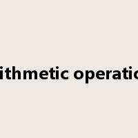 arithmetic operation是什么意思