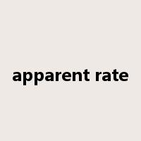 apparent rate是什么意思