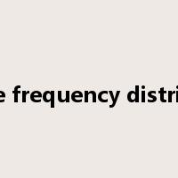 relative frequency distribution是什么意思