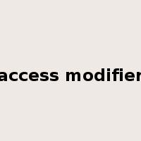 access modifier是什么意思