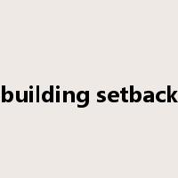building setback是什么意思