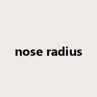 nose radius是什么意思