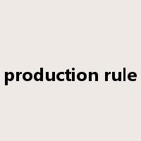 production rule是什么意思